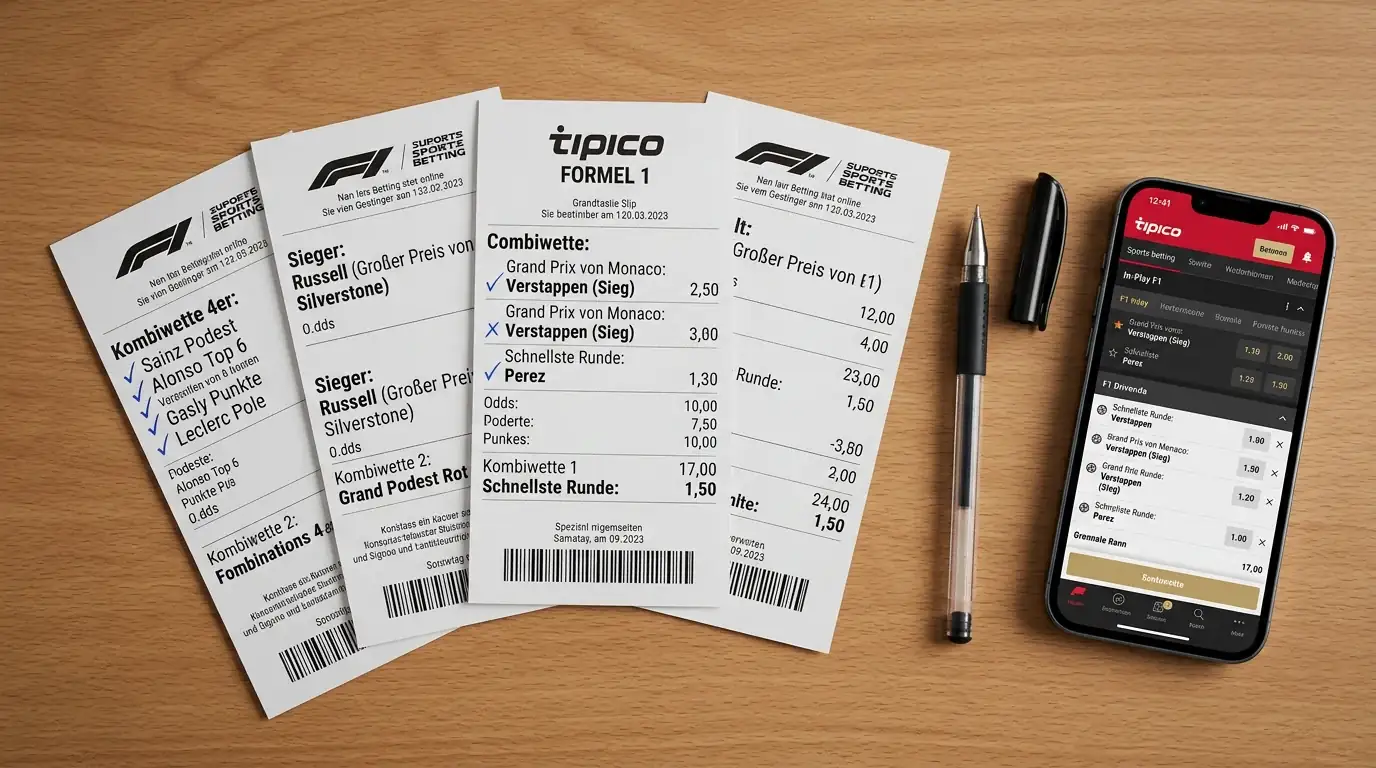 F1 Kombiwetten, Mehrere Tipps in einem Wettschein
